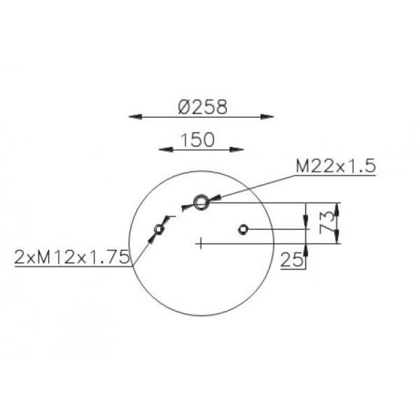Пневморесора 4022NP M12 SAF без стакана 00992320 фото
