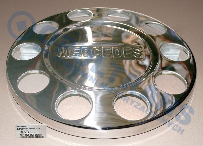 Ковпак колеса хромований уніч. 22,5" хром 10отв. MERCEDES-BENS 702030081 фото