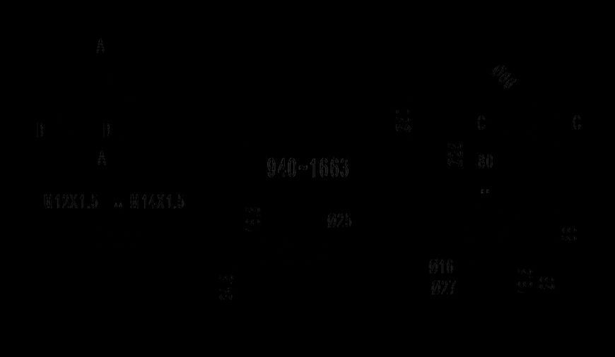 Цилиндр підйому кабіни MAN TGA XL- XXL 460-480/TGX D=50 Ax=940 81417236124 85417236010 85417236030 81417236124 фото
