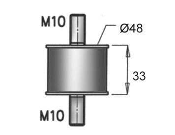 Отбойник глушителя RVI PREMIUM (48x33mm; M10x1,5) 5000750630 фото