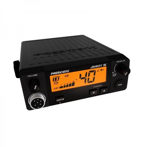 CB радио PRESIDENT JIMMY II ASC (мощность передатчика - 4Вт, напряжение - 12В, 170x125x45mm) CBP TXMU045 фото